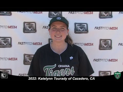 2022 Katelynn Tourady Power Hitting Pitcher and First Base Softball Skills Video - Ohana Tigers
