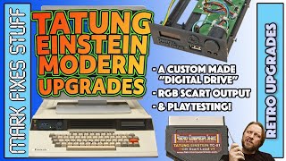 Tatung Einstein MODERN UPGRADES & PLAYTEST! Custom Digital Disk Drive mount from @PCBWay & RGB SCART