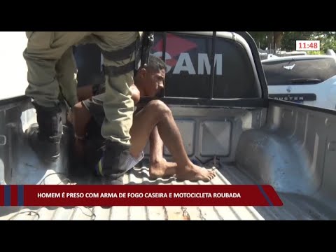 Homem é preso com arma de fogo caseira e motocicleta roubada 26 07 2022