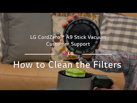 LG A9 CordZero™ Stick Vacuum - How to Clean the Filters