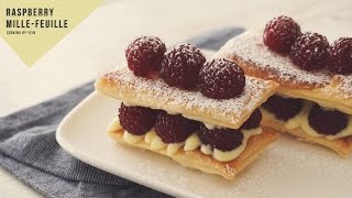 산딸기 밀푀유 만들기, 라즈베리 레시피:How to make Raspberry mille-feuille:ラズベリーミルフィーユ- Cooking tree 쿠킹트리