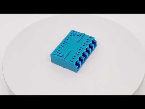 6 Ports Aqua One Piece Type Symmetry Optical Fiber Coupler / Adaptor for Telecom