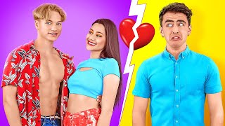 BOYFRIEND VS EX BOYFRIEND! Good VS Bad Student! Funny and Awkward Situations by 123 GO! CHALLENGE