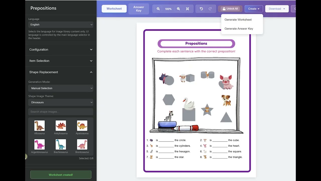 How to Create Prepositions Worksheets — Video Tutorial