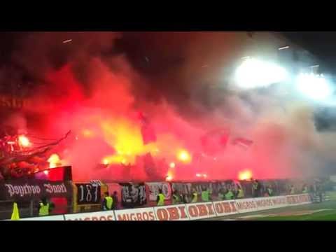Pyro FC Basel - Bern  pyro in der Muttenzerkurve