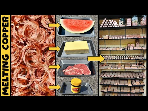 Schmelzende Kupferkabel – Crazy Quenches – ASMR Metal Melting – Trash To Treasure –BigStackD Casting