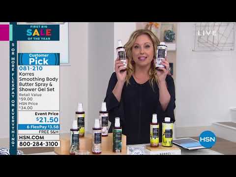 Korres Smoothing Cashmere Rose Body Butter Spray and Sho...