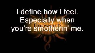 Greed - Godsmack lyrics on screen