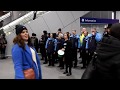 Flash Mob Sing Lean On Me At London Bridge Station HD