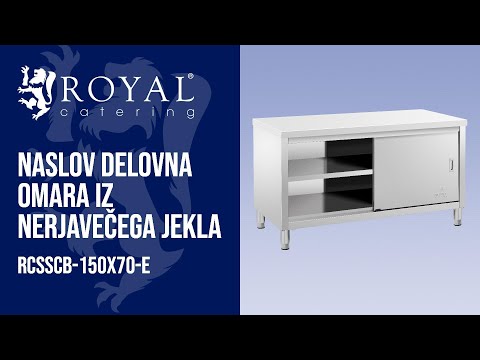 videoposnetek - Delovna omara iz nerjavečega jekla - 150 x 70 x 85 cm - 600 kg Nosilnost