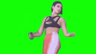 Dua Lipa twisting hip dance green screen