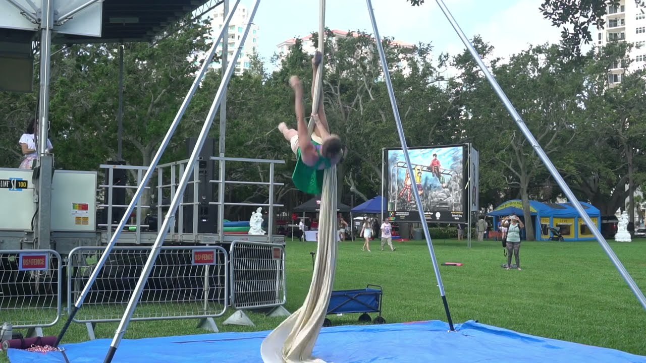 Promotional video thumbnail 1 for Aerial Silks,  Lyra, and Pole