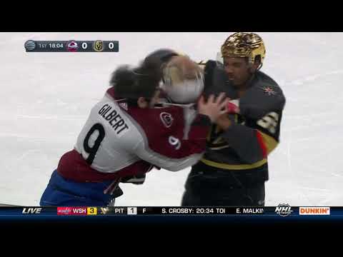 NHL Fight - Avalanche @ Golden Knights - Kolesar vs Gilbert - 16 02 2021