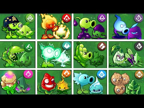 Random 12 PEA & MINT Plants Battlez - Who Will Win?  PvZ 2 Team Plant Vs Team Plant