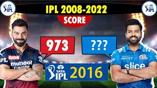 Virat Kohli vs Rohit Sharma Comparison from IPL 2008-2022 #ViratKohli #RohitSharma #IPL2022