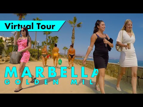 Marbella beachfront tour - Summer 2021 - The golden mile, Puerto Banús to Marbella virtual tour