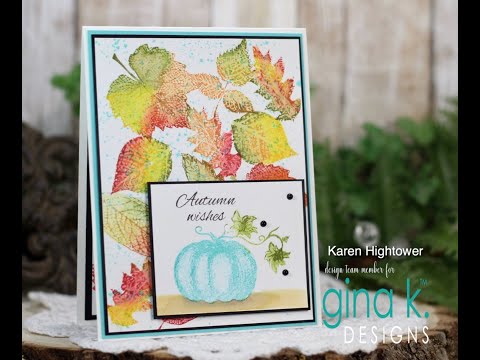 Fall Leaves and Dye Ink Watercoloring