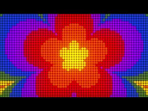 4K 1 Hour Rainbow Flower Tunnel Y2K Colorful Aesthetic LED Lights Background Video Screensaver