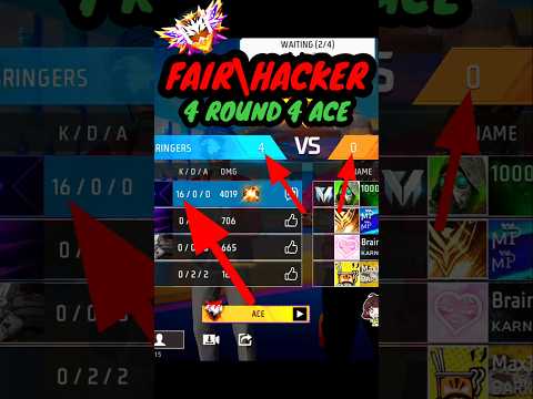 NEW RECORD IN FREE FIRE || 4 ROUND 4 ACE KILL IN CS RANK || #freefire #csrankpush