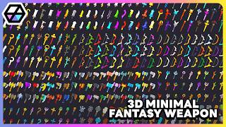 3D Minimal - Fantasy Weapon game asset video preview