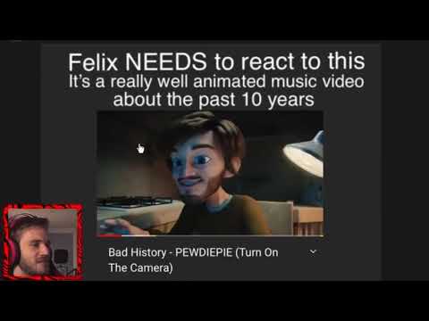 pewdiepie reacting  to bad history
