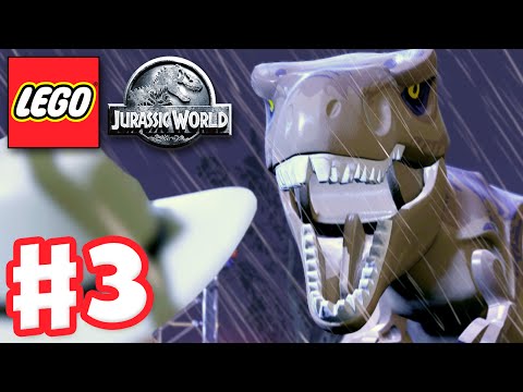 LEGO Jurassic World - Gameplay Walkthrough Part 3 - T-Rex Attack! (PC)