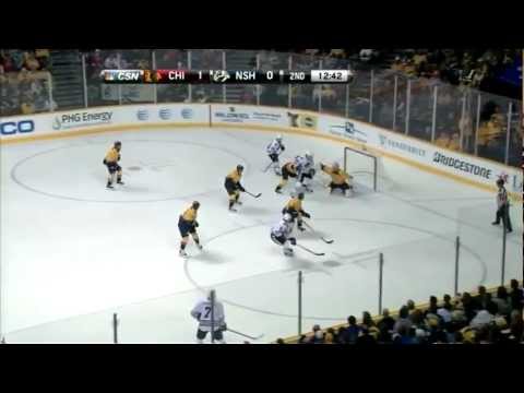 Jonathan Toews 150th NHL Goal vs Nashville Predators 2/10/13