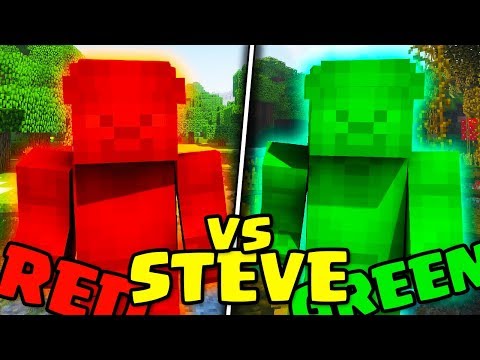 RED STEVE vs GREEN STEVE - Minecraft ITA - Parte 1 w/ Marcy