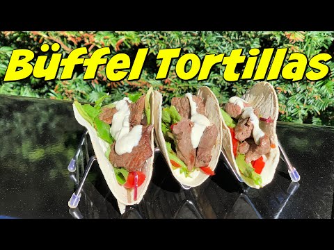Büffel Tortillas - Leckeres Fingerfood vom Grill