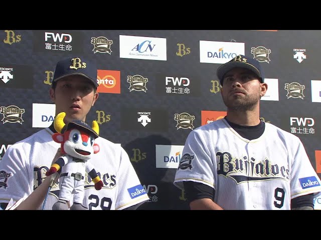 バファローズ・ロメロ選手・田嶋投手ヒーローインタビュー 2018/5/20 Bs-L