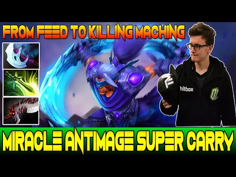 Miracle Anti-mage From Feeder To Killing Machine Super Carry Fast Farm 7.25a Dota 2 Gameplay