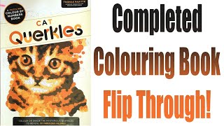 COMPLETED Colouring Book Flip Through - Cat Querkles by Thomas Pavitte