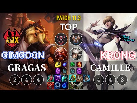 FPX GimGoon Gragas vs RNW KronG Camille Top - KR Patch 11.3