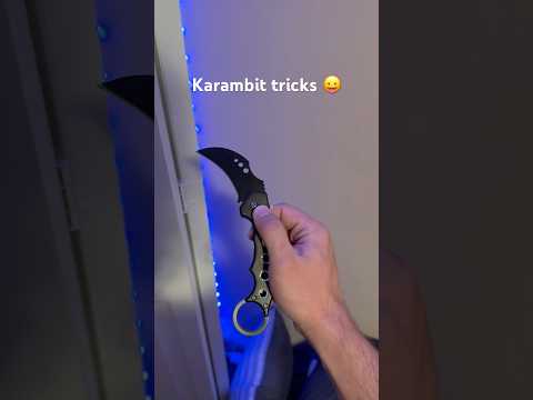 Karambit tricks 😛 just a beginner over here! #knives #karambit #pocketknives
