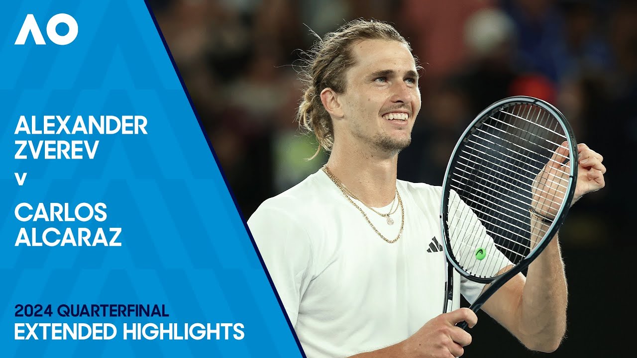  Alexander Zverev v Carlos Alcaraz Extended Highlights | Australian Open 2024 Quarterfinal video's thumbnail by Australian Open TV