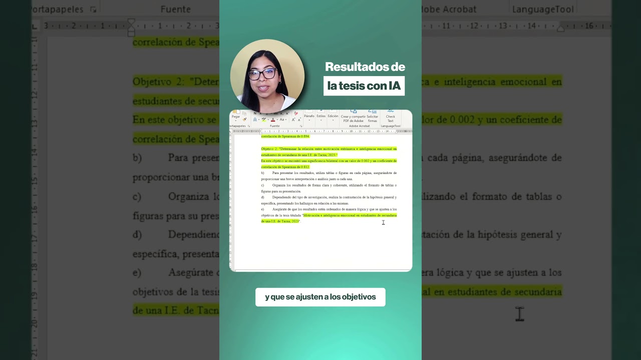 Los Resultados de la Tesis con IA