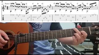 Breathe In, Breathe Out, Move On - Easy Fingerstyle Guitar Playthough Tutorial Lesson With Tabs