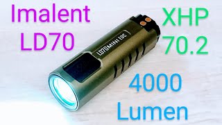 Imalent LD70 4000 Lumen die stärkste Mini Led EDC Taschenlampe der Welt ! ! Test Review Beamshots