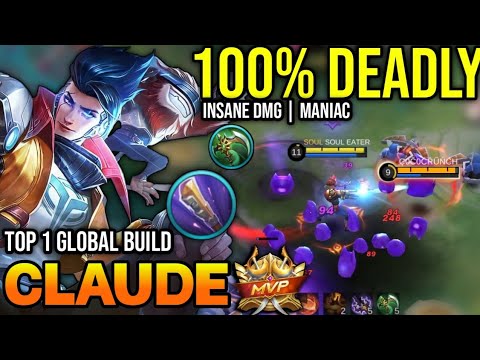 CLAUDE BEST BUILD 2023 | TOP GLOBAL CLAUDE GAMEPLAY | MOBILE LEGENDS✓