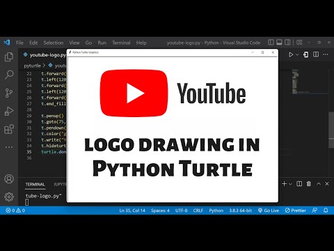 Youtube Logo Drawing Using Python Turtle Python Turtle Coding Video Learnonpy Google