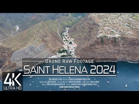 【4K】🇸🇭🇬🇧 Drone RAW Footage 🔥 This is SAINT HELENA 2024 🔥 Jamestown & More 🔥 UltraHD Stock Video