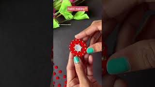 Diy Easy rakhi making for school competition from bindi😱 #shorts #youtubeshorts #viralvideo #rakhi