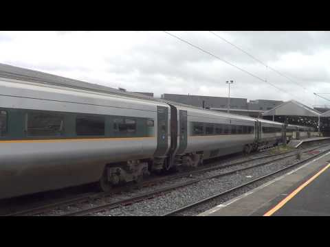 Irish Rail 201 loco 227 + enterprise set 9002 departs Dublin Connolly for Belfast Central