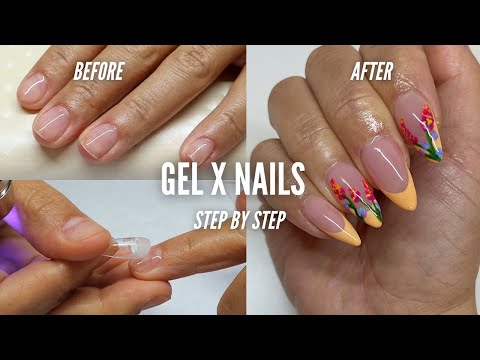HOW TO DO GEL X NAILS LIKE A PRO | Gel X Nail Tutorial + Spring Floral Nail Art