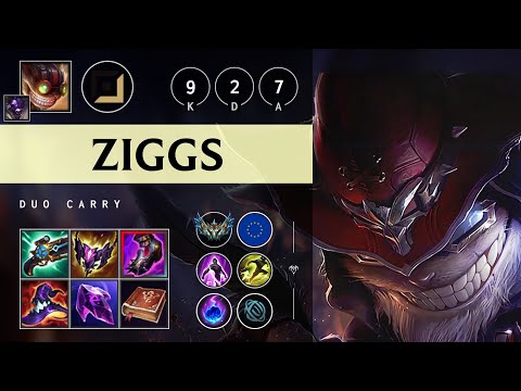 Ziggs Carry vs Kai'Sa - EUW Challenger Patch 25.16