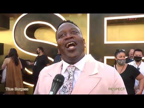 Titus Burgess sings at the premiere of RESPECT