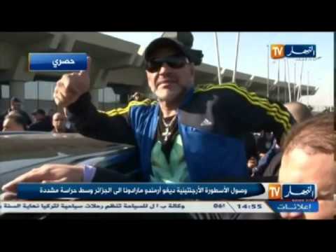 فيديو لحظة وصوله الى مطار هواري بومدين