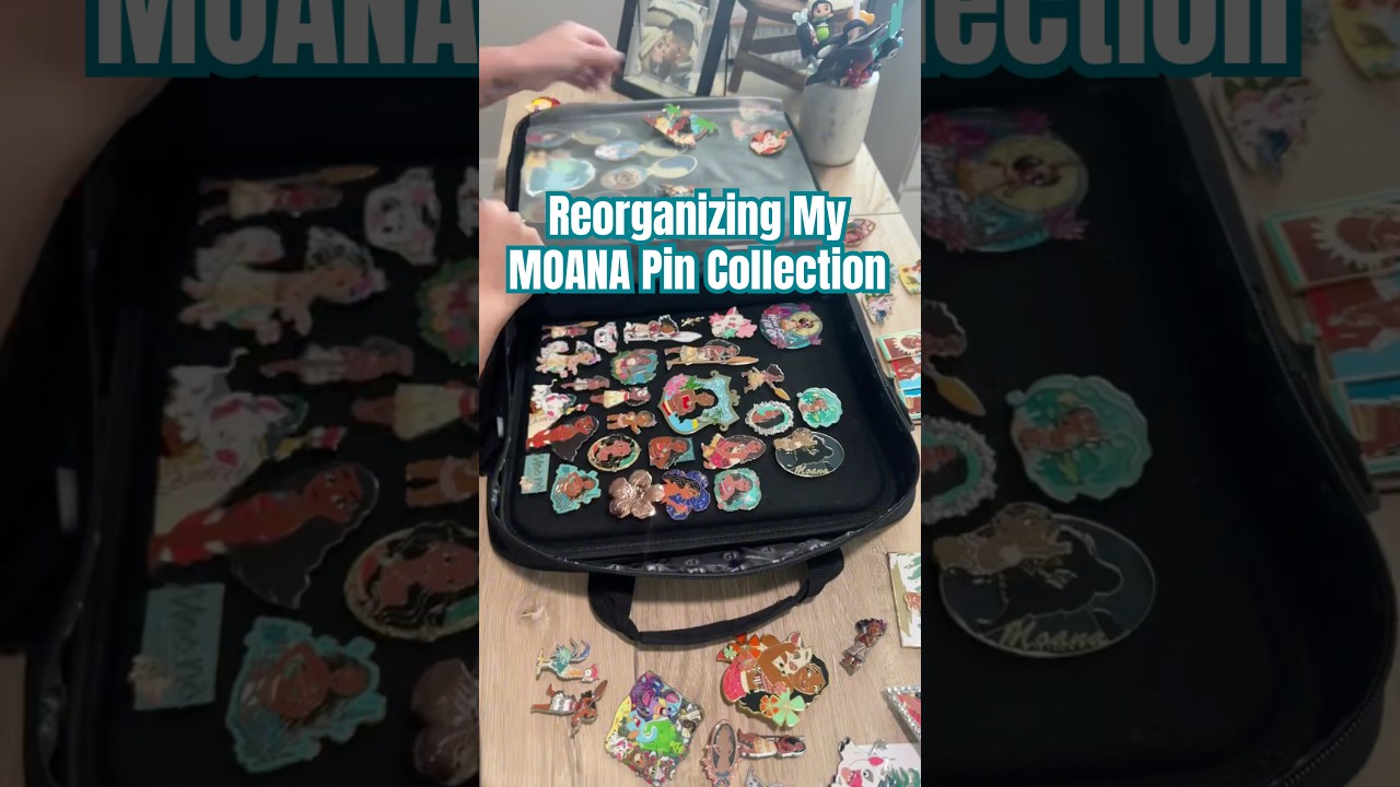 Reorganizing My Moana Pin Collection | #moana #pincollection #pintrading #disneypins #viralshorts