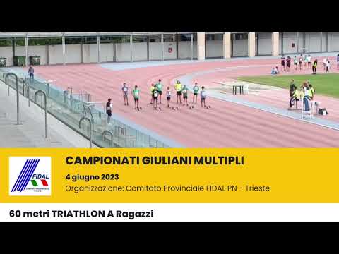 60 metri categoria Ragazzi - Campionati Giuliani Multipli - Trieste, 4 giugno 2023