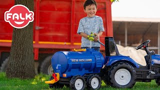 Žaislinė priekaba-cisterna | su vandens kranu New Holland | Falk 943NH